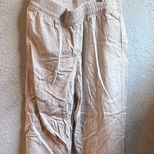 Old Navy Light Beige High-Rise Straight Pants